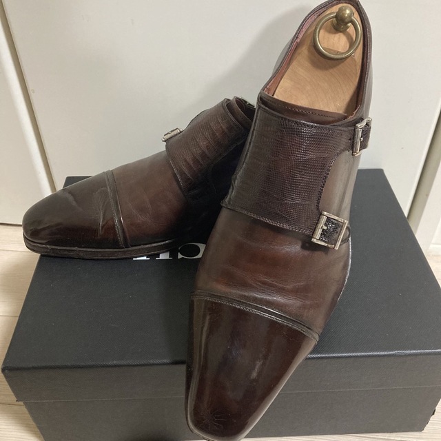 MAGNANNI(マグナーニ)のマグナーニ　Magnanni ダブルモンク　リザード メンズの靴/シューズ(ドレス/ビジネス)の商品写真