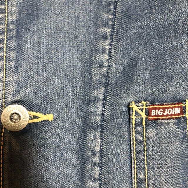 BIG JOHN(ビッグジョン)の90s BIG JOHN デニム カバーオール アルミボタン ブランケット メンズのジャケット/アウター(カバーオール)の商品写真