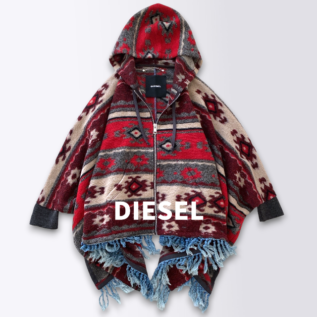 DIESEL　ディーゼル　ニットポンチョ　ニットコート　XS　男女兼用