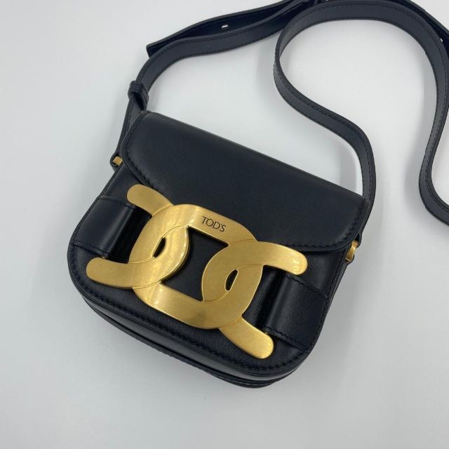 送料無料 TOD'S - ケイトレザーミニショルダーバッグ ブラック ☆新品 送料無料 TOD'S - ケイトレザーミニショルダーバッグ ブラック ☆新品