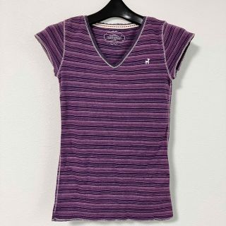 オールドネイビー(Old Navy)のOLD NAVY パープル　ボーダーT(Tシャツ(半袖/袖なし))