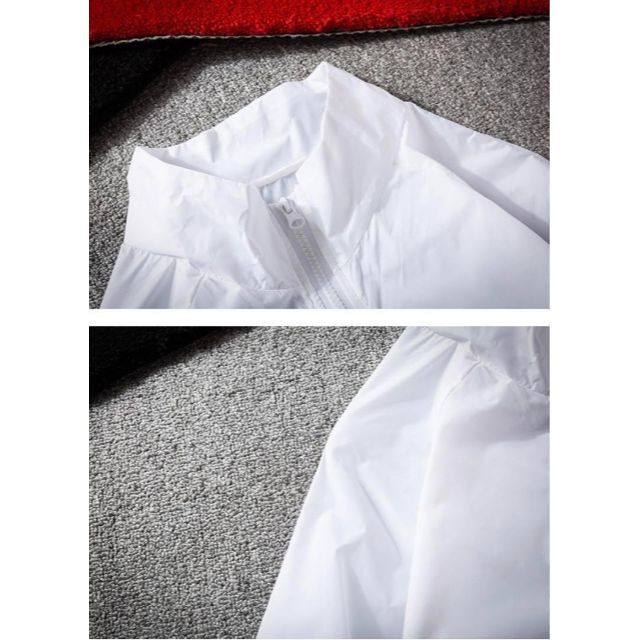 ナイロンジャケット ウインドブレーカー  2XL ホワイト ユニセックス 新品 メンズのジャケット/アウター(ナイロンジャケット)の商品写真