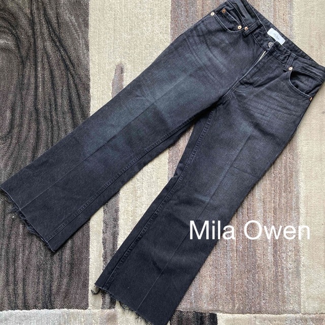 Mila Owen(ミラオーウェン)の【送料無料】Mila Owen ミラオーウェン　黒デニム　ジーンズ　サイズ1 レディースのパンツ(デニム/ジーンズ)の商品写真