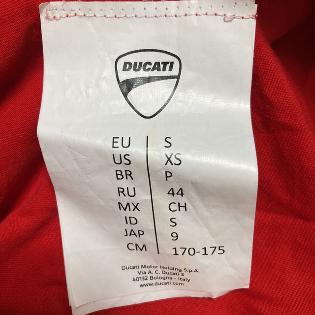 Ducati(ドゥカティ)のドゥカティ ショートスリーブ Tシャツ パレル 正規品 用品 半袖 男女兼用 S レディースのトップス(Tシャツ(半袖/袖なし))の商品写真