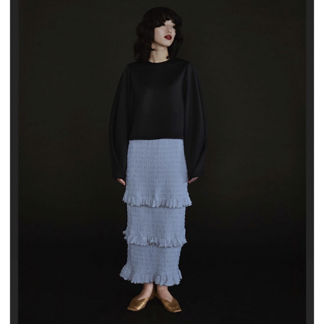 MEER. SHIRRING FRILL SKIRT /SKY 新品未使用 2