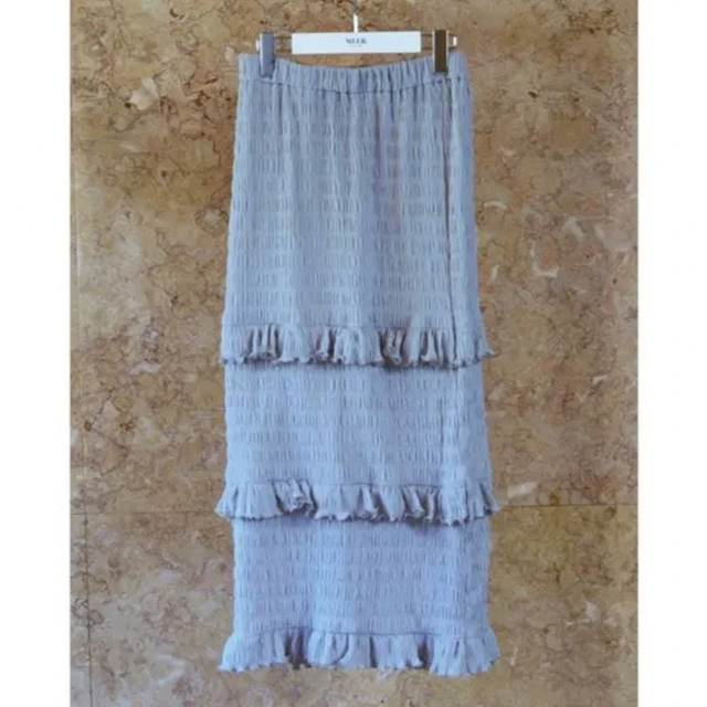 MEER. SHIRRING FRILL SKIRT /SKY 新品未使用 1