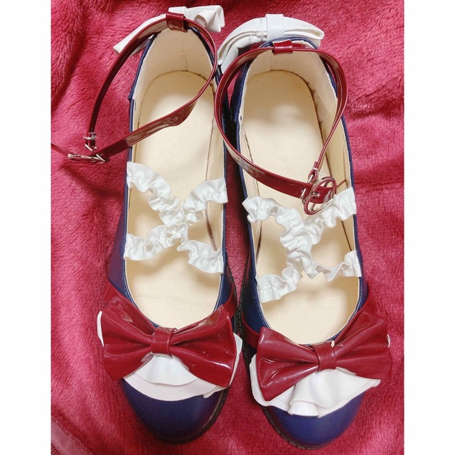 Angelic Pretty(アンジェリックプリティー)の白雪姫カラー ワンストラップジューズ 24.0 レディースの靴/シューズ(ハイヒール/パンプス)の商品写真