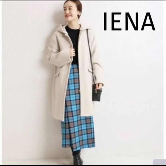 IENA(イエナ)のIENA イエナ 二重織りシャルムフードコクーンコート レディースのジャケット/アウター(ロングコート)の商品写真