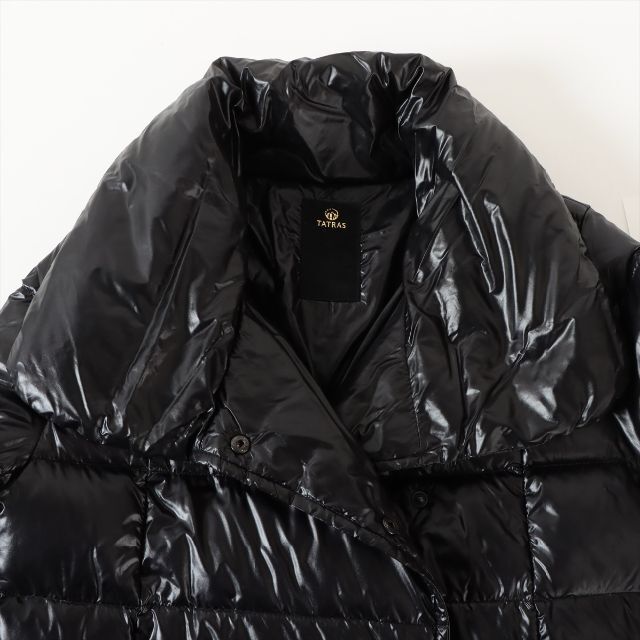 美品 TATRAS タトラス ナイロン ダウンコート 36 ブラック 黒