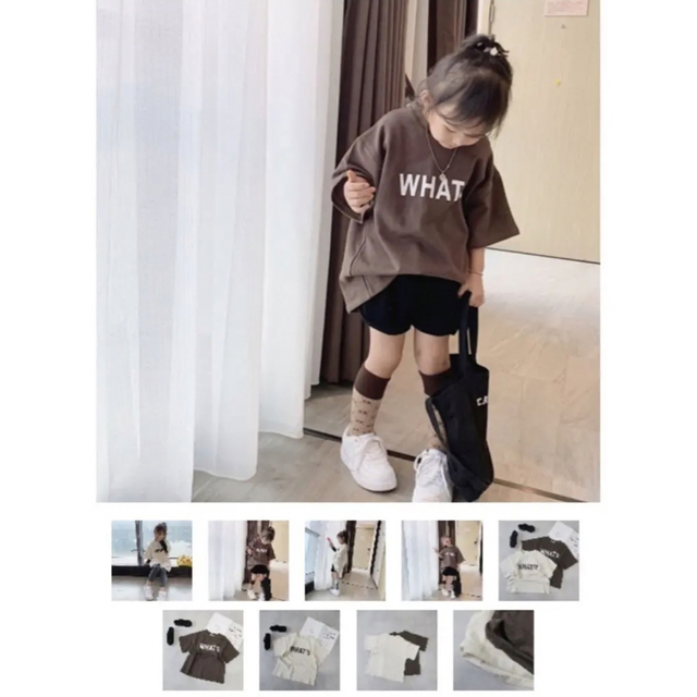 韓国子供服◆ロゴスウェットBIGTシャツ 120130セット キッズ/ベビー/マタニティのキッズ服男の子用(90cm~)(Tシャツ/カットソー)の商品写真