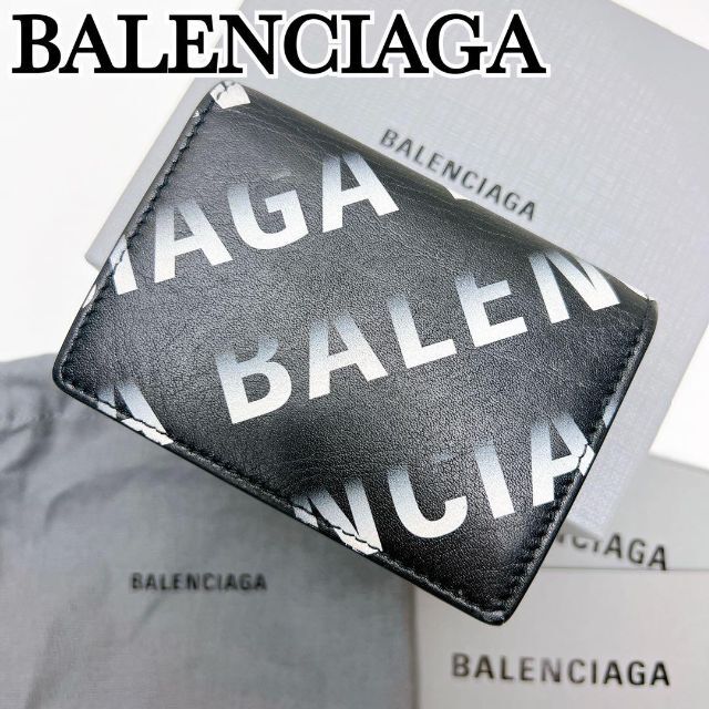 BALENCIAGA バレンシアガ 三つ折り財布 ミニウォレット ブラック 黒色