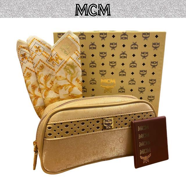 MCM - MCM エムシーエム ポーチ・ハンカチ・ミラー 3点セットの通販 by