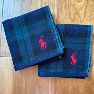 ラルフローレン(Ralph Lauren)の新品☆ラルフローレン　ブラックウォッチ　ミニタオル  2枚(ハンカチ/ポケットチーフ)