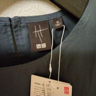 ユニクロ(UNIQLO)の☆最終値下げ☆　フレアワンピース　ハナタジマ　ダークグレー　M　ユニクロ(ロングワンピース/マキシワンピース)