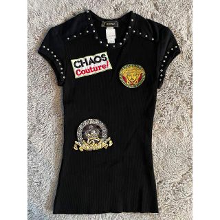 ヴェルサーチ(VERSACE)のVERSACE 半袖リプニット メデューサワッペン スタッズ キッズ(Tシャツ/カットソー)