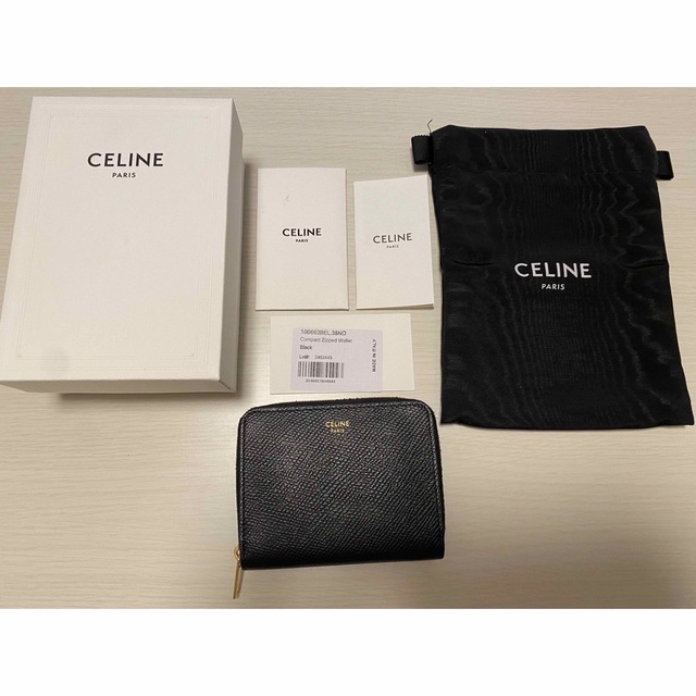 財布CELINE Compact Zipped Wallet (Black)