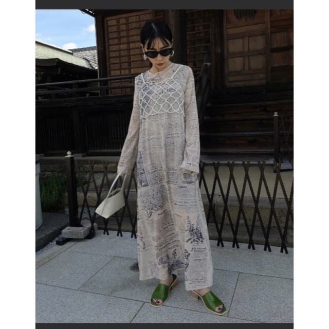 ナチュラルネイビー Ameri Vintage PICTURE BOOK TATTOO DRESS