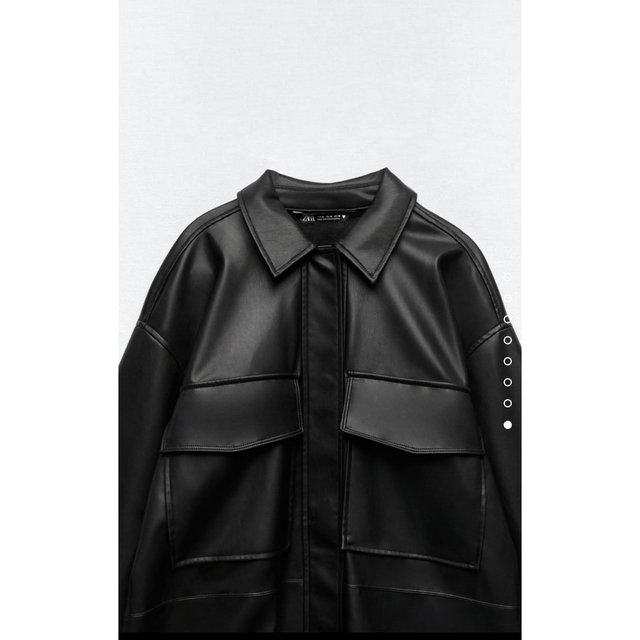 ZARA - ZARA フェイクレザー シャツ ジャケット の通販 by ZARA - ZARA フェイクレザー シャツ ジャケット の通販 by