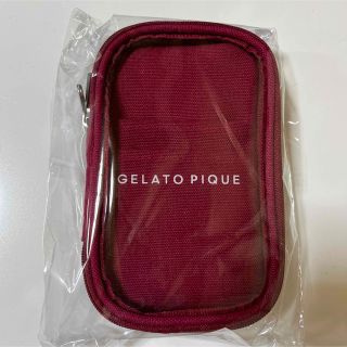 ジェラートピケ(gelato pique)のジェラートピケ  キャリーポーチ　赤　レッド(ポーチ)