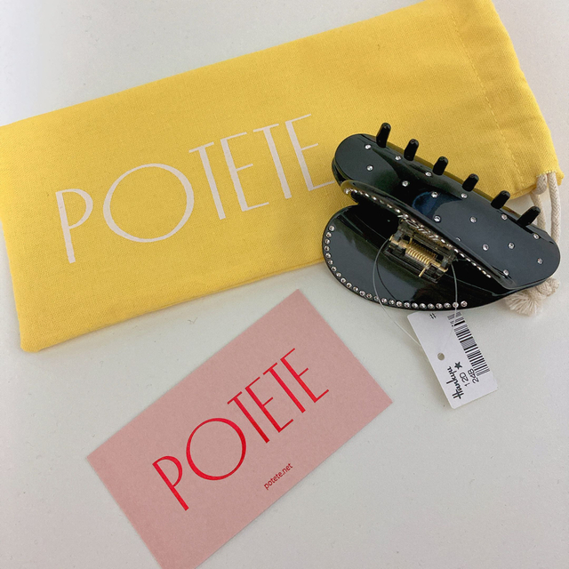 新品　タグ付き　potete ハート　クリップ　黒　完売品