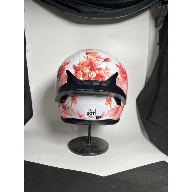 NEWモデル　桜柄フルフェイスヘルメットDOT認証バイクヘルメット四季　男女兼用バイク