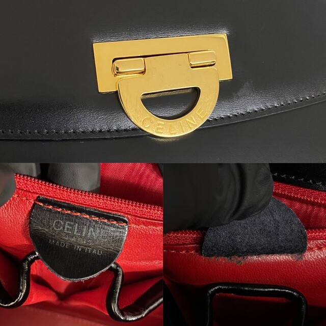 定番の冬ギフト CELINE 美品 極 - celine セリーヌ 33285 黒 トート