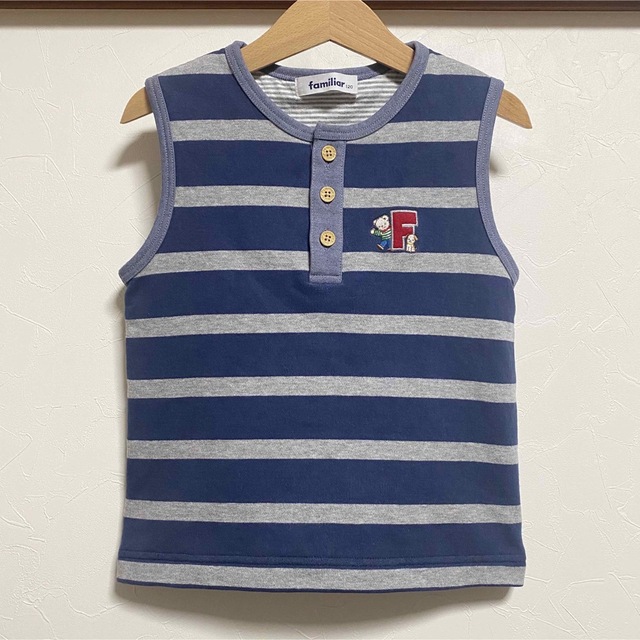 familiar - 美品 ファミリア ベスト 120 ボーダー ファミちゃんの通販
