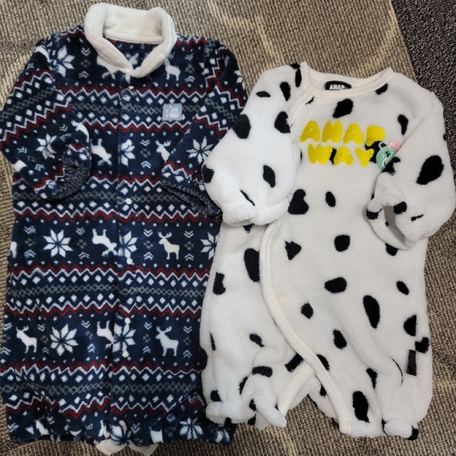 ANAP Kids(アナップキッズ)のベビーロンパースまとめ売り　60サイズ キッズ/ベビー/マタニティのベビー服(~85cm)(ロンパース)の商品写真