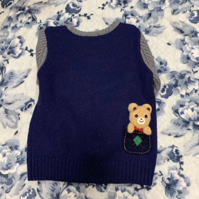 ミキハウス　重ね着風　ニット　セーター キッズ/ベビー/マタニティのキッズ服男の子用(90cm~)(ニット)の商品写真