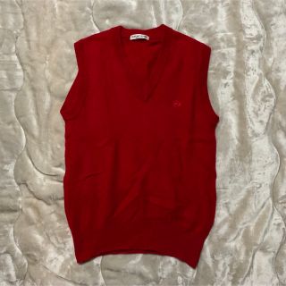 ダンロップ(DUNLOP)のold DUNLOP red knit vest(ベスト)