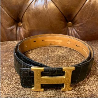 エルメス(Hermes)のHERMES クロコダイル アリゲーター コンスタンス ベルト Hバックル(ベルト)