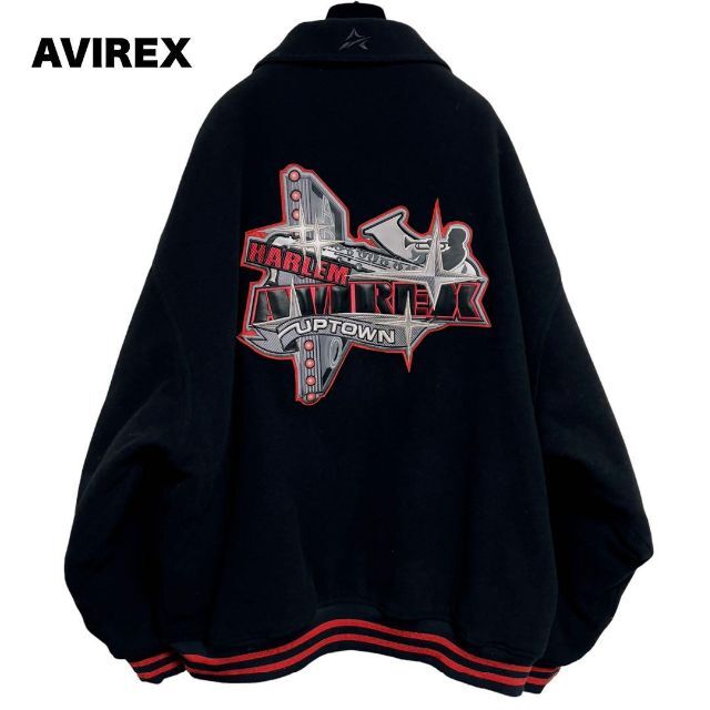 【美品】AVIREX アヴィレックス 刺繍 リバーシブル スタジアム
