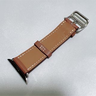 0211-5】HERMES/AppleWatch レザーベルト【ゴールド】-