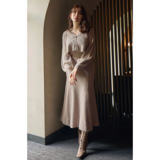 ハーリップトゥ(Her lip to)のherlipto Back Ribbon Wool-Blend Knit Set(ロングワンピース/マキシワンピース)