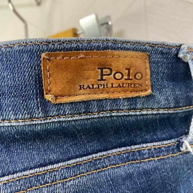 ポロ ラルフローレン ダメージ デニム パンツ クロップド 9分丈 テーパード