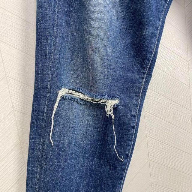 ポロ ラルフローレン ダメージ デニム パンツ クロップド 9分丈 テーパード