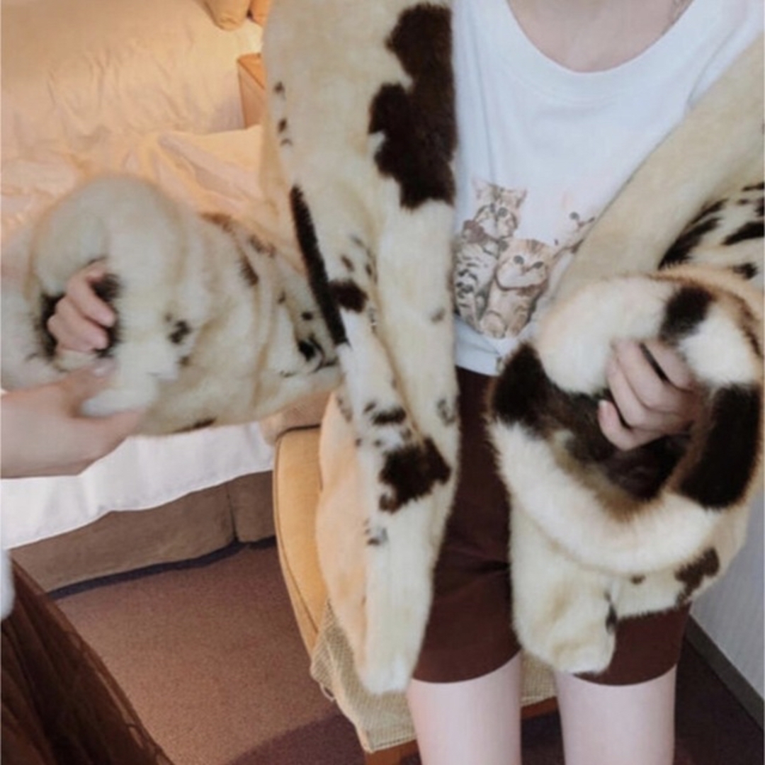 moo-moo cow fur coat treat urself