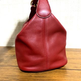 OLD COACH グラブタンレザーハンドバッグ USA製 バニティ-