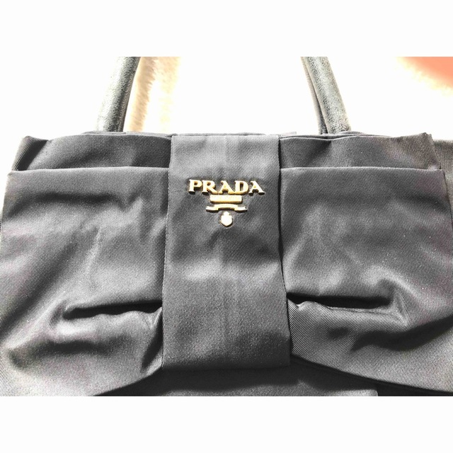 PRADA(プラダ)のPRADA　プラダ ナイロンリボントート 黒 NERO ハンドバック レディースのバッグ(ハンドバッグ)の商品写真