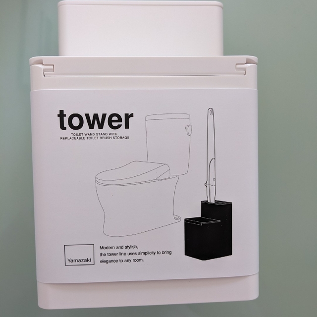 tower 湯桶＆流せるトイレブラシスタンド　セット インテリア/住まい/日用品の日用品/生活雑貨/旅行(日用品/生活雑貨)の商品写真