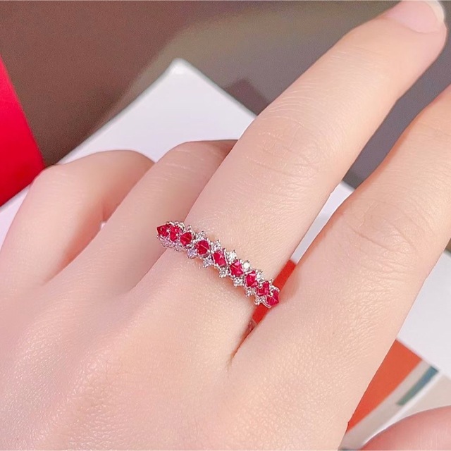 天然スピネル ダイヤ リング 0.7ct k18 ¥ レディースのアクセサリー(リング(指輪))の商品写真