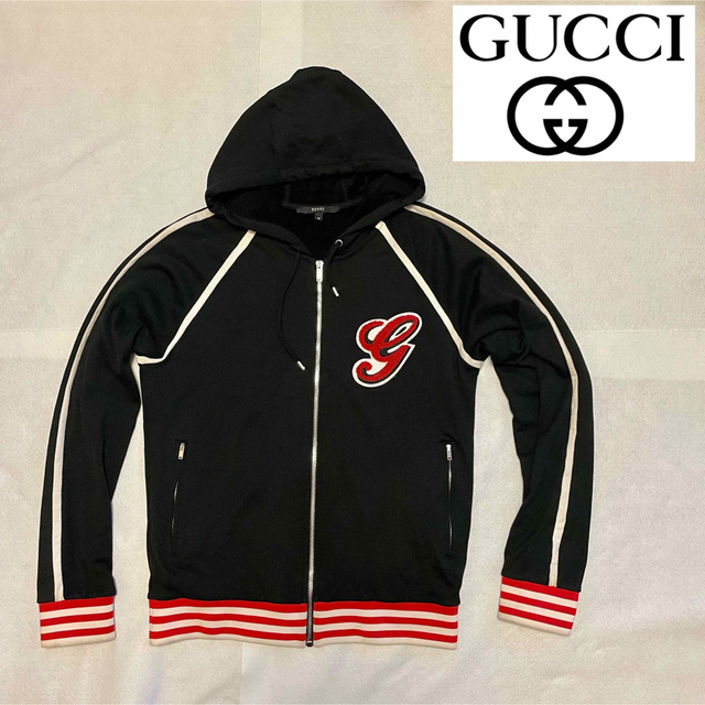 Gucci(グッチ)のグッチ　ワッペン　フルジップパーカー　フーディー　ワッペン　裏起毛 メンズのトップス(パーカー)の商品写真