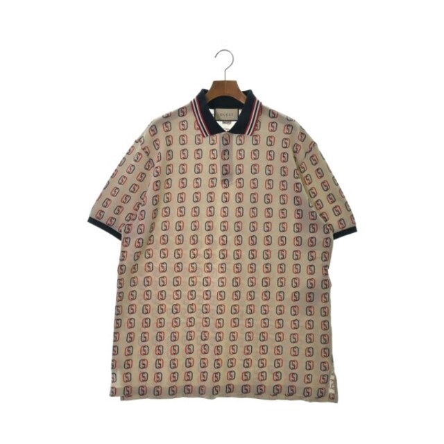 Gucci - GUCCI グッチ ポロシャツ XXXL ベージュx紺x赤(総柄) 【古着】【中古】の通販 by RAGTAG online