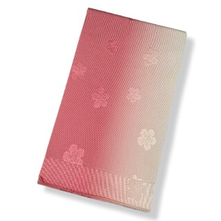 新品 ボカシ 柄半巾帯 単 浴衣 袴下帯 ピンク　桜柄 日本製(浴衣帯)