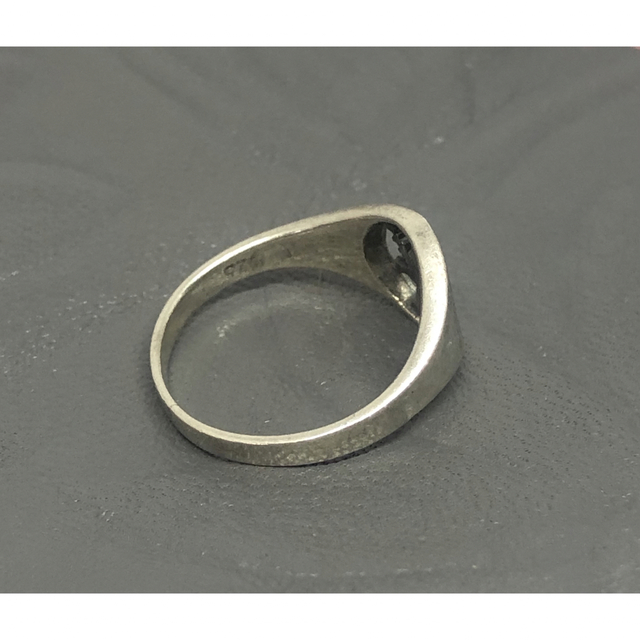 大麻オーバル　印台　シルバー925リングシグネット　銀指輪ギフト　10号sべb メンズのアクセサリー(リング(指輪))の商品写真