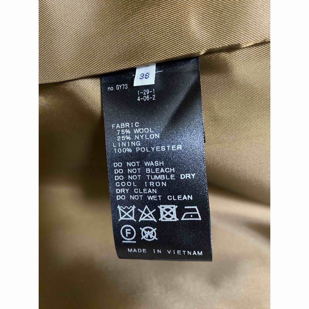 IENA(イエナ)のIENA MANTECOノーカラーコート　超美品　38 レディースのジャケット/アウター(ロングコート)の商品写真