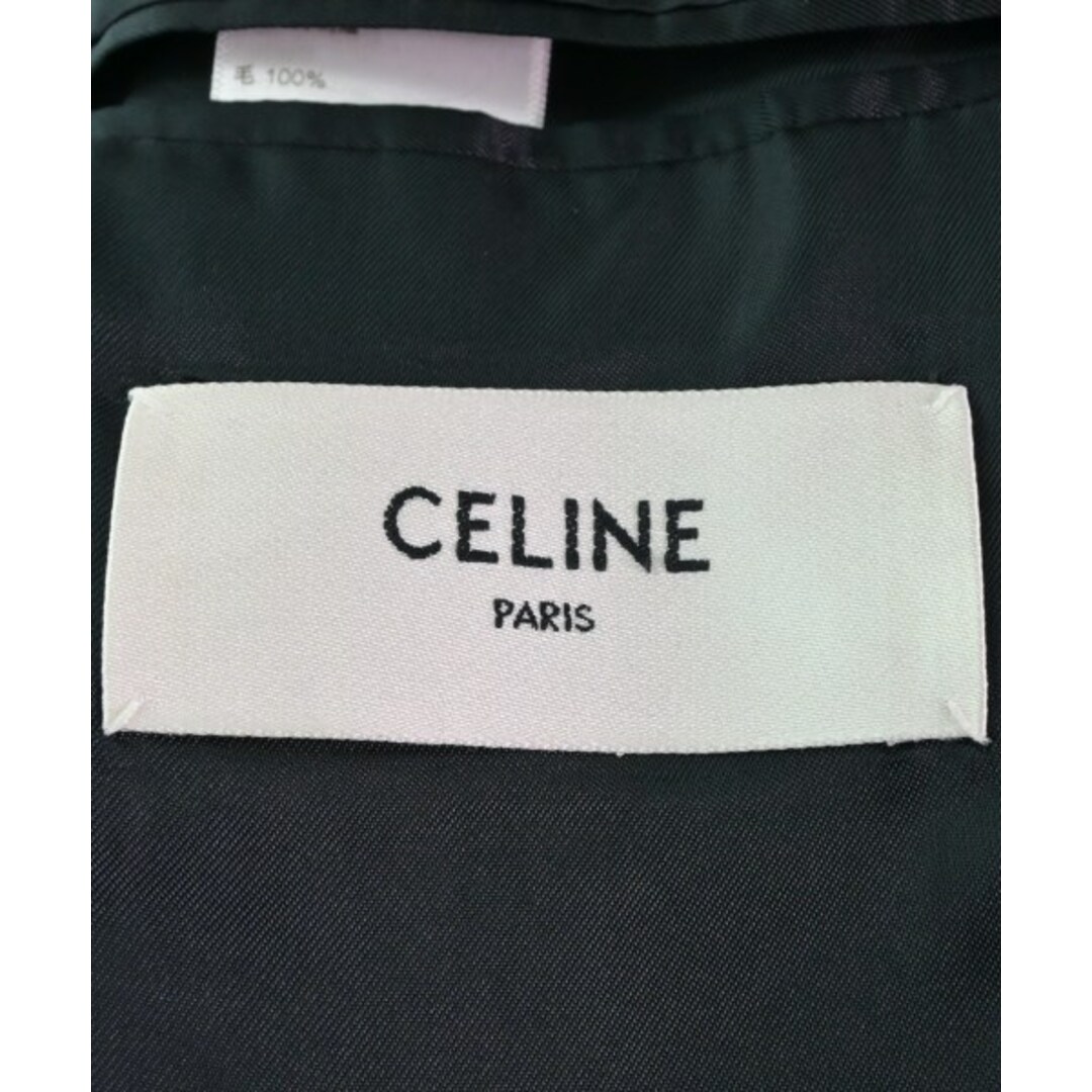 CELINE - CELINE テーラードジャケット 44(S位) グレーx黒 CELINE - CELINE テーラードジャケット 44(S位) グレーx黒