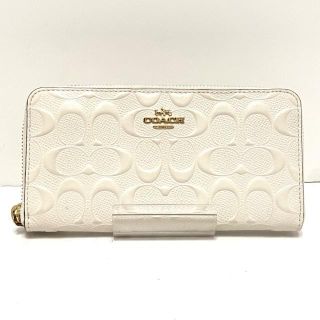 コーチ(COACH)のCOACH(コーチ) 長財布 F27865 白 レザー(財布)