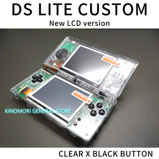 DS LITE CUSTOM CLEAR X BLACK BUTTON OCU