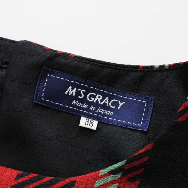 M'S GRACY - 美品 M'SGRACY エムズグレイシー レースリボン付 チェック ...